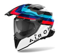 Casque Enduro Dual Route AIROH Commander 2 DOOM Bleu Noir Brillant