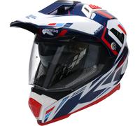 Casque enduro KAPPA KV-30 EVO GRAYER blanc-bleu-rouge brillant S