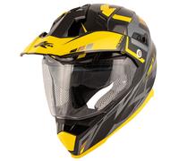 Casque Enduro KAPPA KV30 EVO Grayer Noir / Titane / Jaune