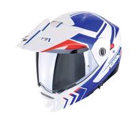 Casque Enduro Modulaire SCORPION ADX-2 LEWIS Blanc Bleu Rouge