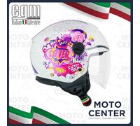 Cgm 261g Mini Comics Junior Open Face Helmet Rose M Enfants