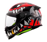LS2 FF812 KID PUNK Integralhelm grau-rot M