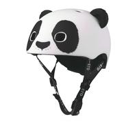 Casque enfant Micro Mobility Panda 3D Taille M avec boucle magnétique et LED Noir Blanc