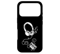 Casque et Cassette rétro Croquis Coque pour iPhone 17 Pro