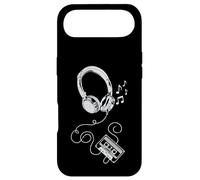 Casque et Cassette rétro Croquis Coque pour iPhone Air