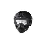 Casque Et Masque Airsoft, avec des Lunettes Amovibles Réglables Airsoft Protection des Masques Visages Complets, Tactique Militaire CS Game Gear (Noir)
