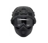 Casque et Masque Intégral Mich Airsoft, avec Rail latéral et Support NVG avec Lunettes Amovibles et Réglables Casque Militaire