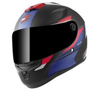 FC-Moto FF114B Zeron Casque, noir-blanc-rouge-bleu, taille L pour homme