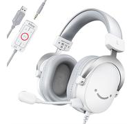 Casque FIFINE,prise 3.5mm et téléphone de sauna USB avec son surround 7.1/volum contral/interrupteur muet pour PC/discrex//PS5 Mixer-H9 - Type WHITE