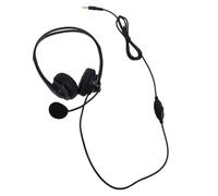 Casque Filaire à Commande en Ligne avec Contrôle du Volume du Micro pour Ordinateur et Téléphone Scolaire, Noir