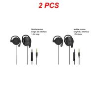 Casque filaire avec micro,écouteurs montés sur l'oreille,basse stéréo,musique,sport,casque de jeu,3.5mm - Type Cell Phone 2PCS