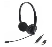 Casque filaire avec micro, microphone antibruit pour PC, son cristallin pour des conversations claires, casque USB haute qualité pour un confort