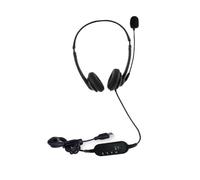 Casque filaire avec prise USB mains libres avec microphone antibruit, bouton de contrôle du volume pour centre d'appel de bureau, ordinateur, ordinateur portable