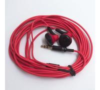 Casque filaire de 3 mètres avec basses claires, conçu pour une utilisation confortable pendant une écoute prolongée (rouge)