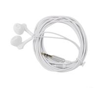 Casque filaire de 3 mètres avec basses claires, conçu pour une utilisation confortable pendant une écoute prolongée (blanc)