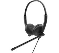 Dell Casque Filaire WH125 - USB-A Plug & Play, Design Supra-auriculaire avec Coussinets, Micro Perche Rotatif 270°, Commandes Volume et Mute Inline, câble 2.1m, Poids léger 125g - Noir