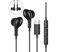 Casque Filaire Haute fidélité de Type C HiFi USB C écouteur Intra-auriculaire avec Isolation Acoustique et Microphone, adapté pour iPhone 15 Pro Max Huawei P40/P30/P60 Samsung S24/S23/S22/S21/A53