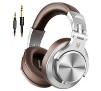 Casque Filaire HIFI Stéréo 40MM Dynamique 3.5mm/6.35mm Casque de Jeu Studio DJ Extensible Monté sur la Tête avec Micro Argent