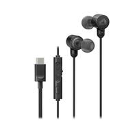 JVC HA-FR29UC-B Casque filaire USB de type C léger et confortable, audio haute résolution, microphone et contrôle du volume, certifié IPX2, convertisseur D/A minimise le bruit et la dégradation du son