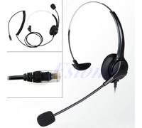 Casque filaire Monaural RJ11 à 4 broches, pour opérateur, Center d'appel, casque téléphonique BK
