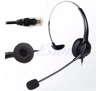 Casque filaire Monaural RJ11 à 4 broches, pour opérateur, Center d'appel, casque téléphonique BK