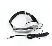 Casque filaire mono-jack avec microphone pour jeux, appels et cas d'utilisation multimédia (blanc)