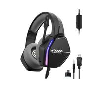 Casque Gaming Filaire Nebula LED pour PS5 PS4 Switch Xbox PC Mac - Noir