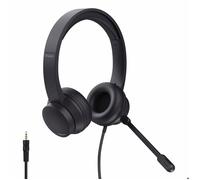 Trust Roha II Casque Filaire Léger on Ear 3.5mm avec Micro, Câble 1,8 m, Arceau Réglable, Microphone Flexible, Casque Audio PC pour Ordinateur Portable Bureau Teletravail Chat Teams Zoom, Noir