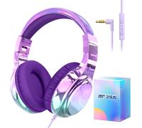 Casque filaire pliable avec microphone pour enfants,casque pour enfants,casque pour filles et garçons,volume dB,85 - Type deep purple with box