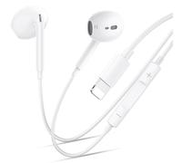 Casque filaire pour iPhone - Certifié MFi - Pour iPhone 14, 13, 12, 11, avec microphone et écouteurs stéréo HiFi - Pour 14 Plus Pro Max / XR / XS / X / SE / 8 / 7 / iPad - Compatible avec tous les iOS
