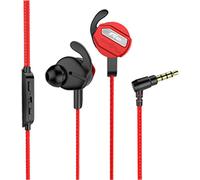 Casque filaire pour PS4 PUBG Gaming Headset Gamer Casque stéréo avec microphone double Earbuden rouge