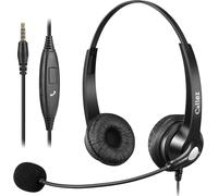 Casque Filaire Pour Téléphone Portable Avec Microphone Antibruit Pour Ordinateur Portable Et Pc, Casque Filaire Pour Iphone, Zoom, Skype, Bureau, Centre D'Appel, Contrôle En Ligne, Ajustement