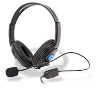 Casque filaire Under Control pour PS4 et Xbox One - Deux oreillettes + microphone - Réglable - Noir