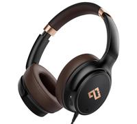 Casque filaire USB C de type C avec 28 dB ANC, casque pliable pour garçon/fille/homme/femme/école/voyage/iPhone 16/15, Samsung Galaxy S25/S24, Google Pixel 9, marron