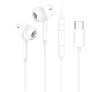 Casque filaire USB C pour iPhone 17/16/15 Pro Max Plus, écouteurs de type C avec microphone et télécommande antibruit pour iPad, Galaxy S25/S24/S23/S22/S21/S20/Ultra Note 10/20, Pixel 7/6/5/4