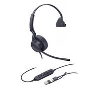 Casque filaire USB Yealink UH42 Mono Teams, monaural, haut-parleur 35 mm, USB-C et USB-A, certifié Teams