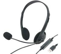 Waytex Casque audio 69140 – micro orientable, USB, volume réglable, fonction on/off – Noir