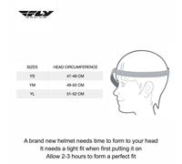 Casque Fly Racing Kinetic enfants jeunes tout-terrain MX dérive noir mat gris