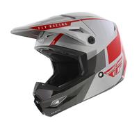 Casque Fly Racing Kinetic MX Drift gris brillant rouge