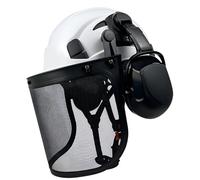 Casque forestier haute visibilité avec rabat respirant et résistant aux chocs Convient pour les opérations de bûcheron en plein air