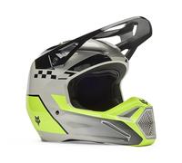 FOX V1 Collect Casque de motocross, noir-gris-jaune, taille 2XL pour homme