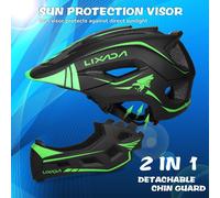Casque fullface pour enfants, amovible, nouveauté, design caméléon, pour le vélo, le skateboard, le roller et la trottinette