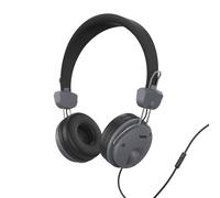 Casque "Fun", supra-aural, microphone, câblage unilatéral, noir