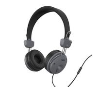 Casque "Fun", supra-aural, microphone, câblage unilatéral, noir