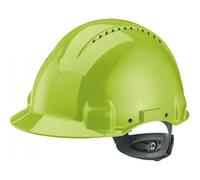 3M G3000 casque de protection G30NUV en vert fluo, ventilé, avec uvicator, cliquet et bande de soudure en plastique x20 morceau