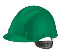 Casque de sécurité 3M™ G3000 vert, ventilé, avec harnais à crémaillère et basane synthétique