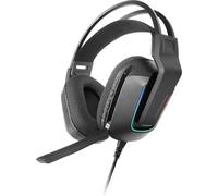 Mars Gaming Casque gaming MH-Strike – FRGB Rainbow, drivers néodyme 50 mm, microphone pliable – Noir