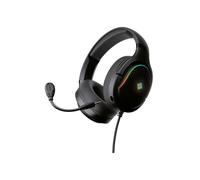 Nova Gaming - Borealis - Casque Gaming Filaire avec Micro Amovible - Jeux de lumière RGB - Accessoire Gamer léger et Confortable - Compatible Multi Plateforme (PC, PS4-5 et Switch) - Noir