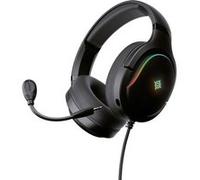 Nova Gaming Casque gamer filaire Borealis – micro-amovible, LED RBG, Noir