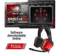 Casque Gamer Gaming 7.1 Virtual Surround + LED Light USB Connecteur Casque XPERT-H100 Red Edition